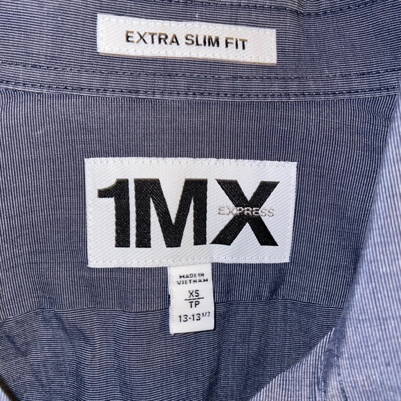 Express Dress Shirt / Light Gray / XS / Extra Slim Fit - Picture 2 of 3